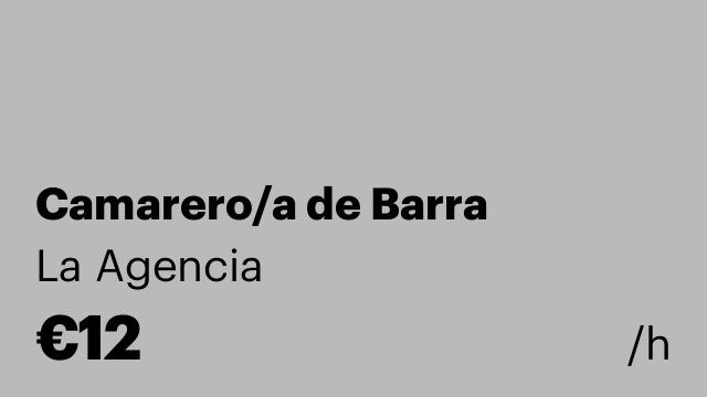 Camarero/a de Barra