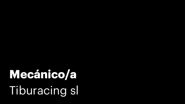 Mecánico/a