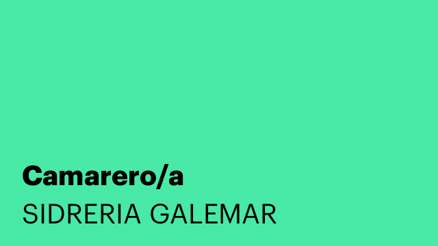 Camarero/a