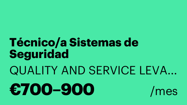 Técnico/a Sistemas de Seguridad