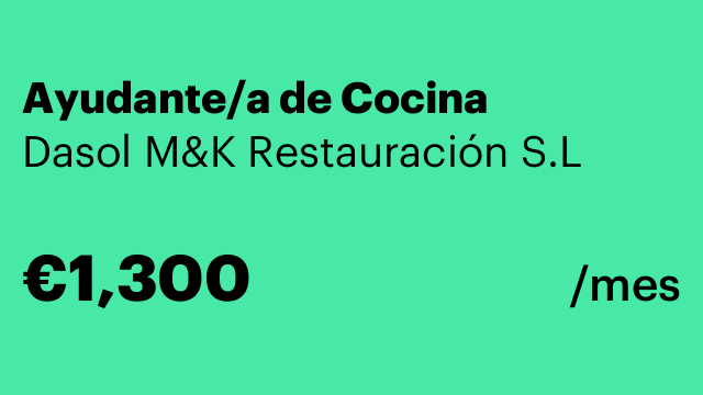 Ayudante/a de Cocina