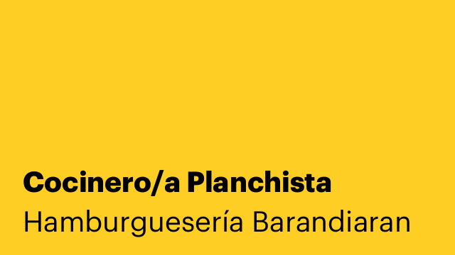 Cocinero/a Planchista