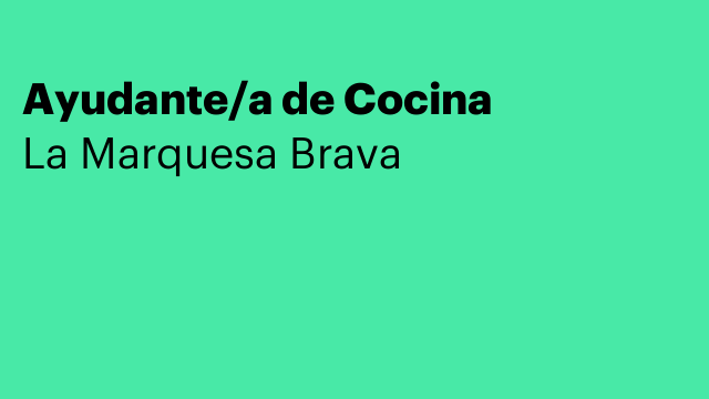 Ayudante/a de Cocina