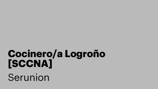 Cocinero/a Logroño [SCCNA]