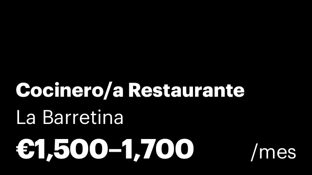 Cocinero/a Restaurante