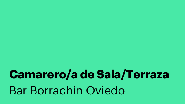 Camarero/a de Sala/Terraza