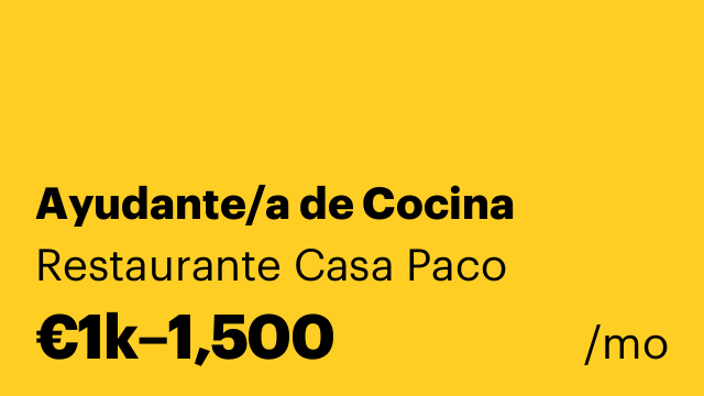 Ayudante/a de Cocina