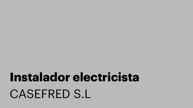Instalador electricista