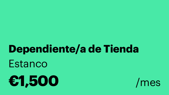 Dependiente/a de Tienda