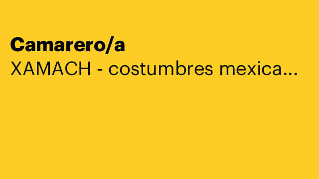 Camarero/a