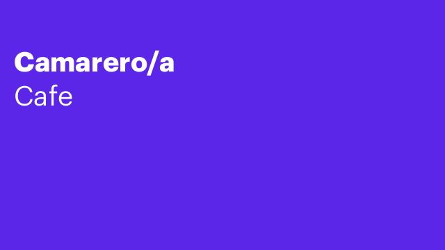Camarero/a