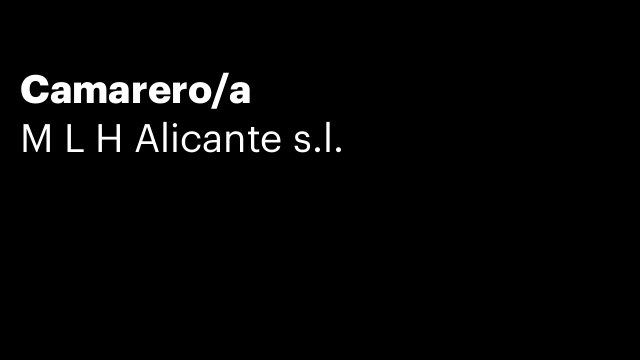 Camarero/a