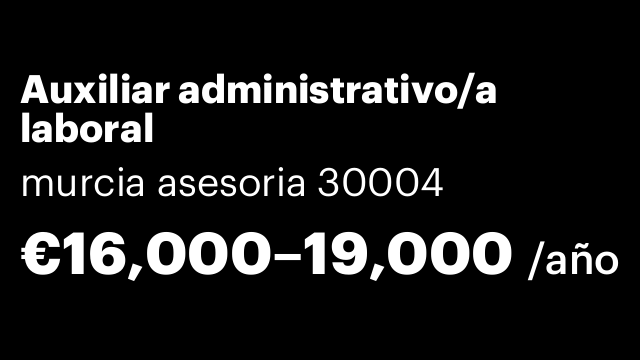 Auxiliar administrativo/a laboral