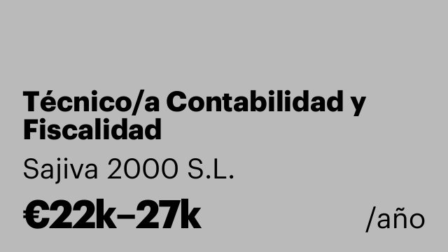 Técnico/a Contabilidad y Fiscalidad