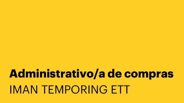 Administrativo/a de compras