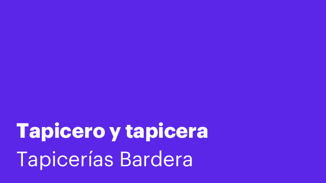 Tapicero y tapicera