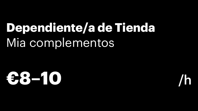 Dependiente/a de Tienda