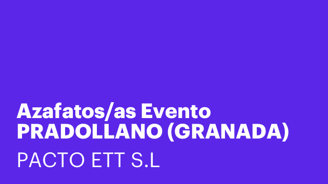 Azafatos/as Evento PRADOLLANO (GRANADA) 18 Abril