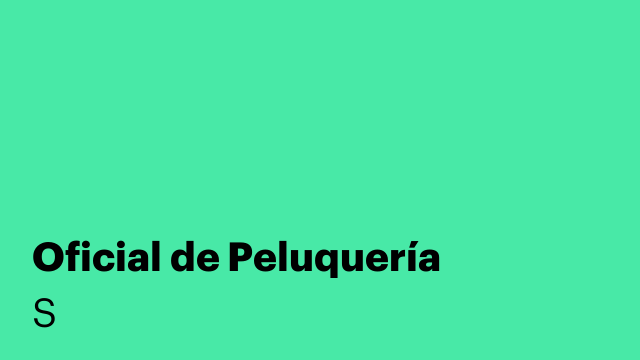 Oficial de Peluquería