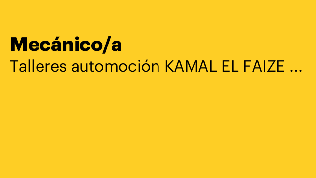 Mecánico/a