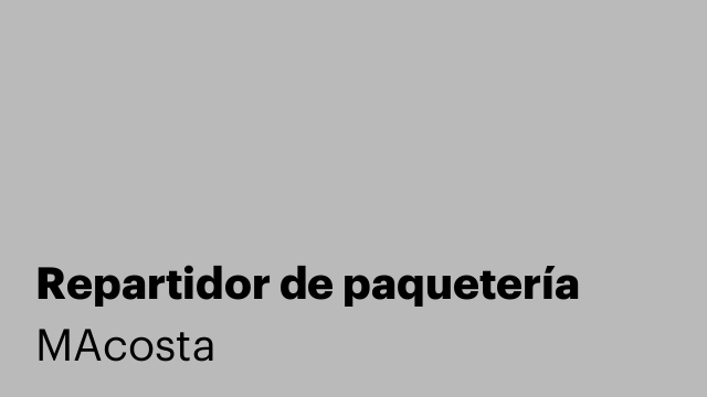 Repartidor de paquetería