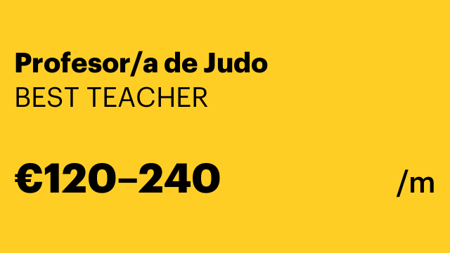 Profesor/a de Judo