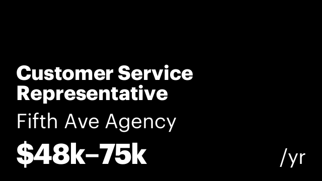 Customer Service Representative