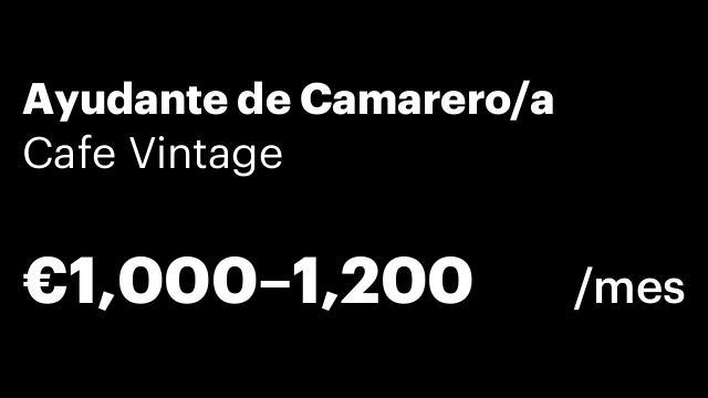 Ayudante de Camarero/a