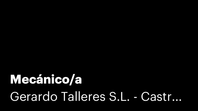 Mecánico/a