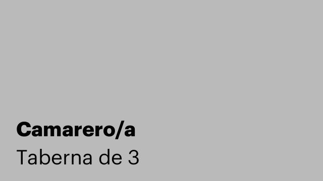 Camarero/a