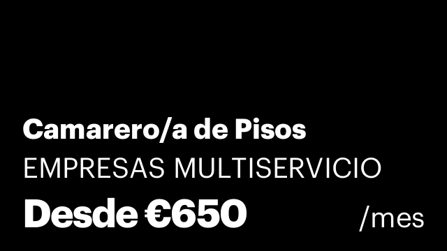 Camarero/a de Pisos