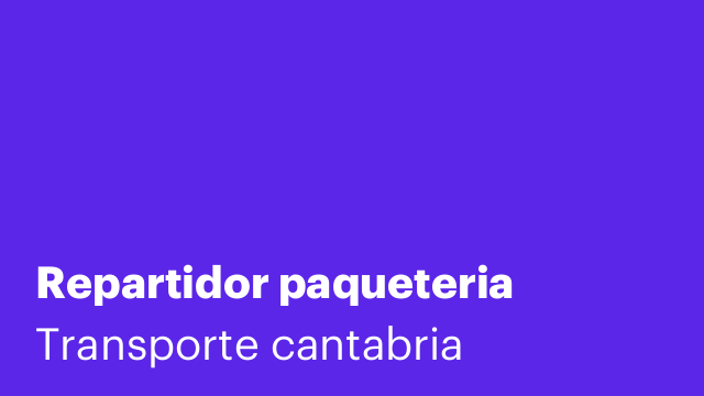 Repartidor paqueteria