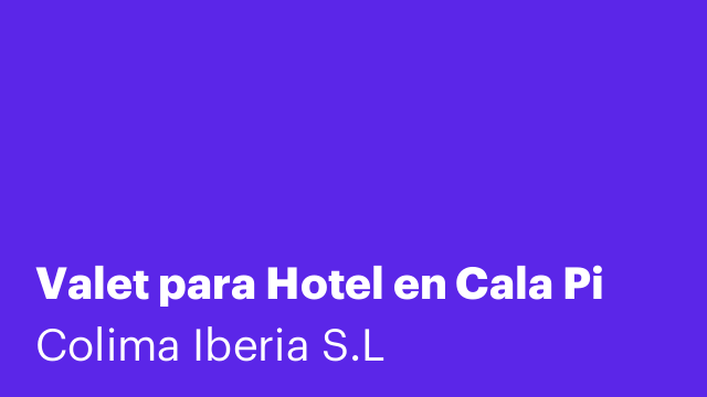 Valet para Hotel en Cala Pi