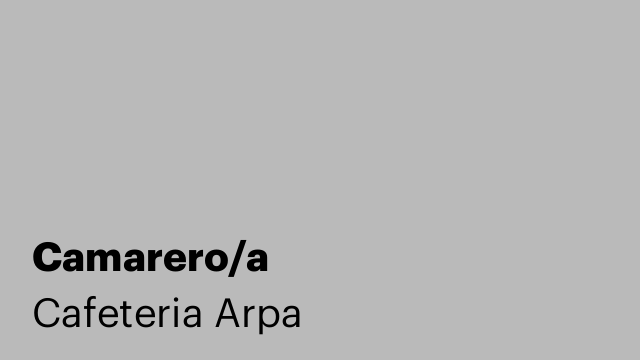 Camarero/a