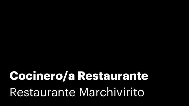 Cocinero/a Restaurante