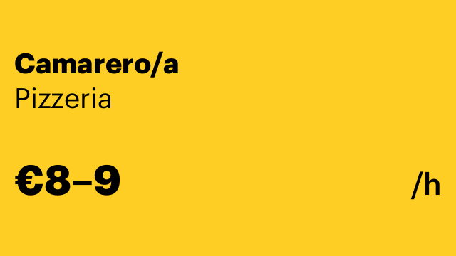 Camarero/a