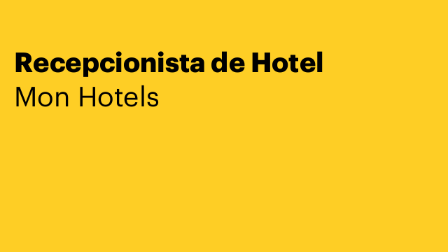 Recepcionista de Hotel
