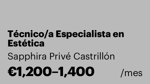 Técnico/a Especialista en Estética