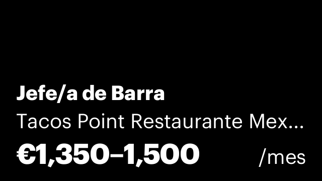 Jefe/a de Barra