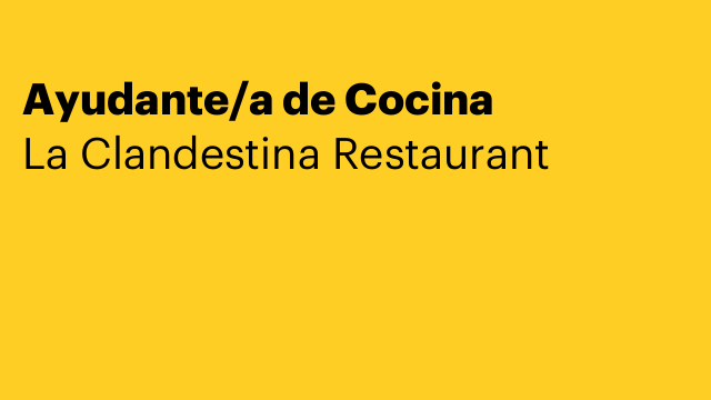 Ayudante/a de Cocina