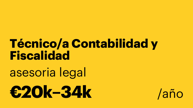 Técnico/a Contabilidad y Fiscalidad