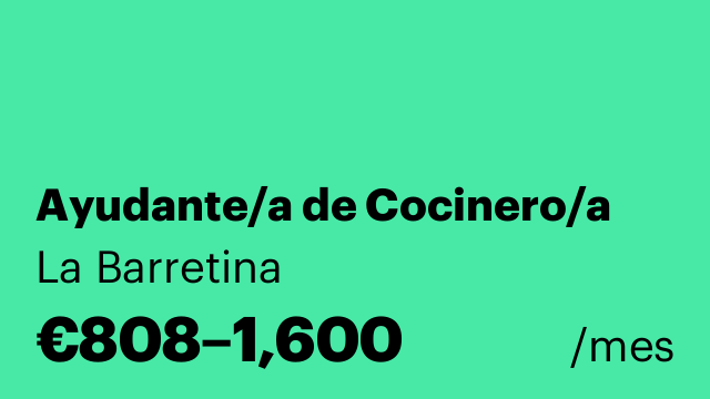 Ayudante/a de Cocinero/a