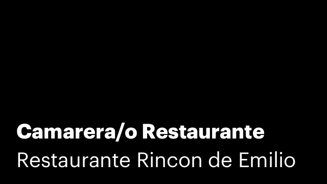 Camarera/o Restaurante