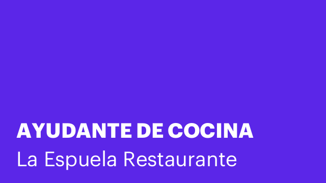 AYUDANTE DE COCINA