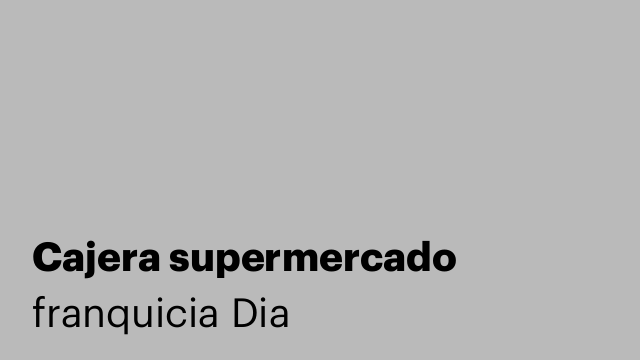 Cajera supermercado