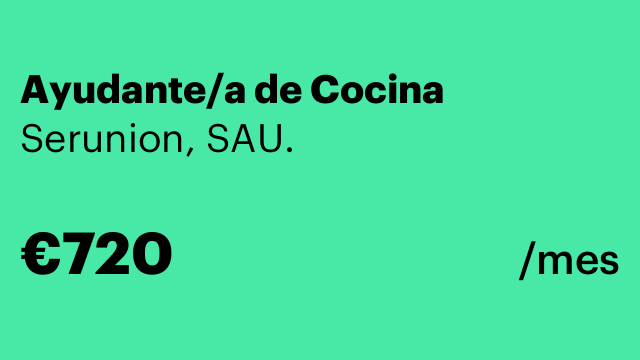 Ayudante/a de Cocina