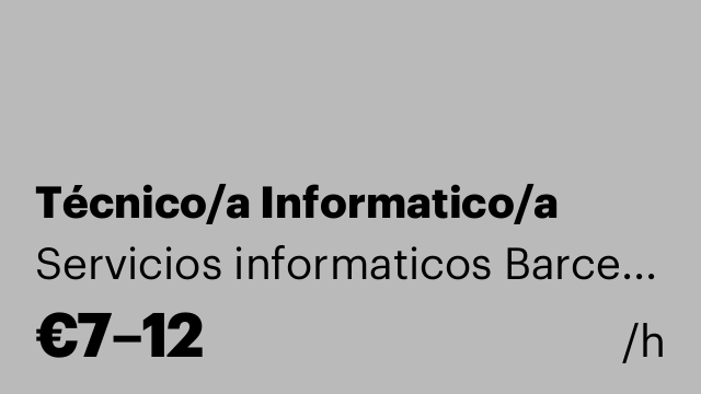 Técnico/a Informatico/a