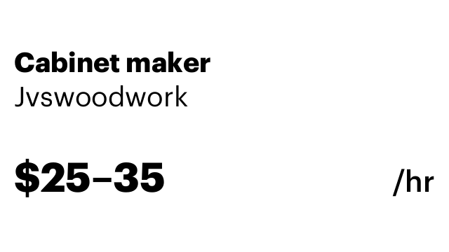 Cabinet maker