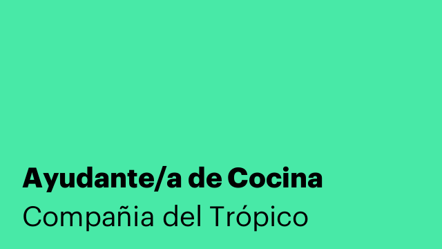 Ayudante/a de Cocina