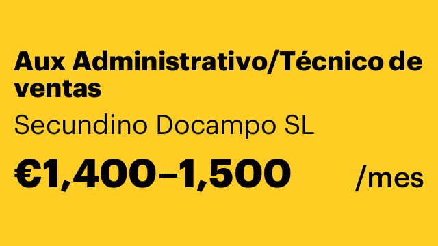 Aux Administrativo/Técnico de ventas